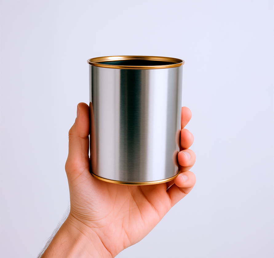 Lata Prata Plocoff 9,9 x 13,0 cm - sem tampa