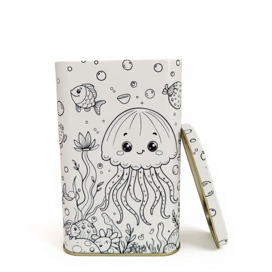 Lata Para Colorir Mar - 17,5 x 11,5 x 6,0 cm