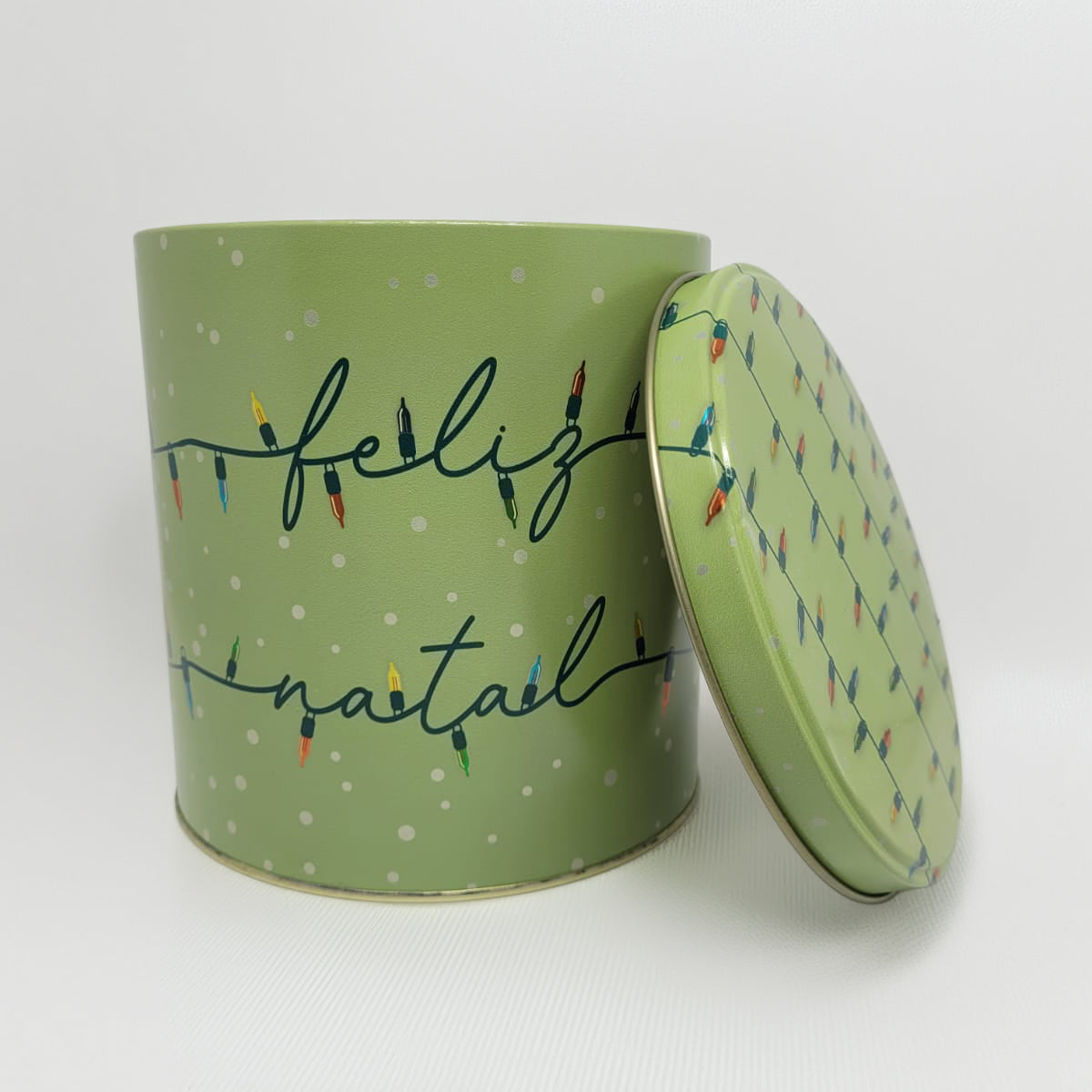 Lata Pisca-Pisca Natal - 16,5 x 16,9 cm