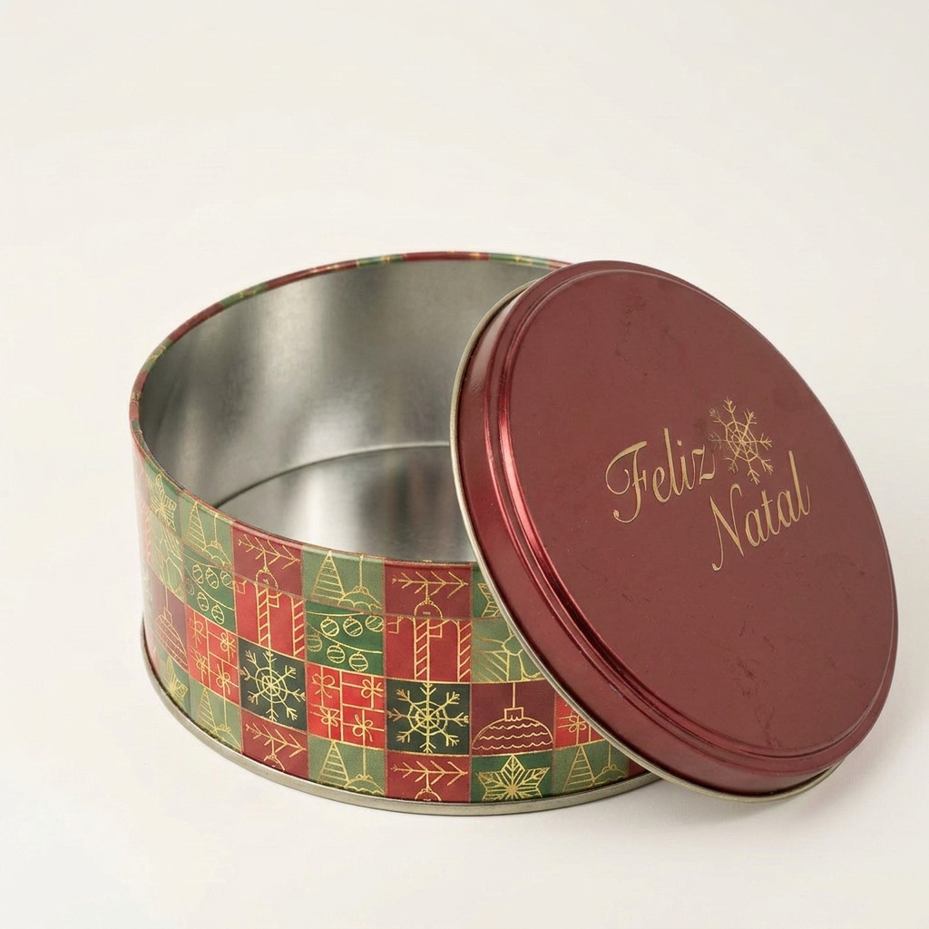 Lata Mosaico Natal - 16,5 x 6,6 cm