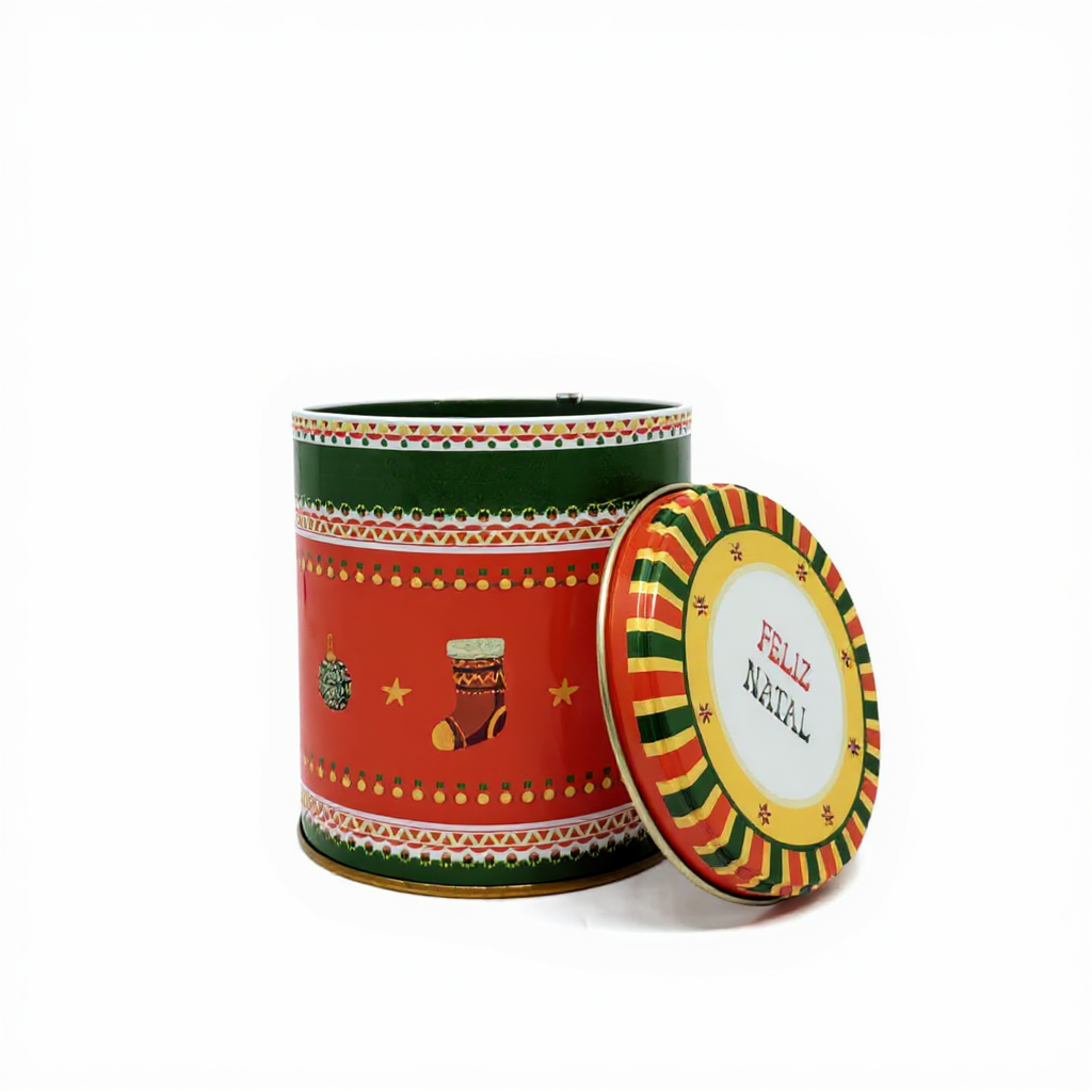 Lata Vermelho Natal - 9,9 x 12,2 cm