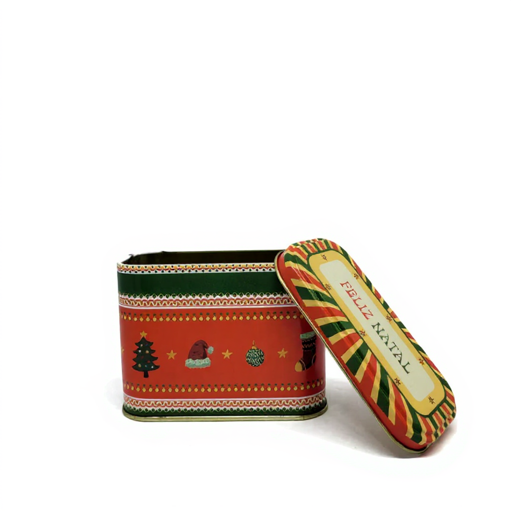 Lata Vermelho Natal - 8,5 x 11,5 x 6,0 cm