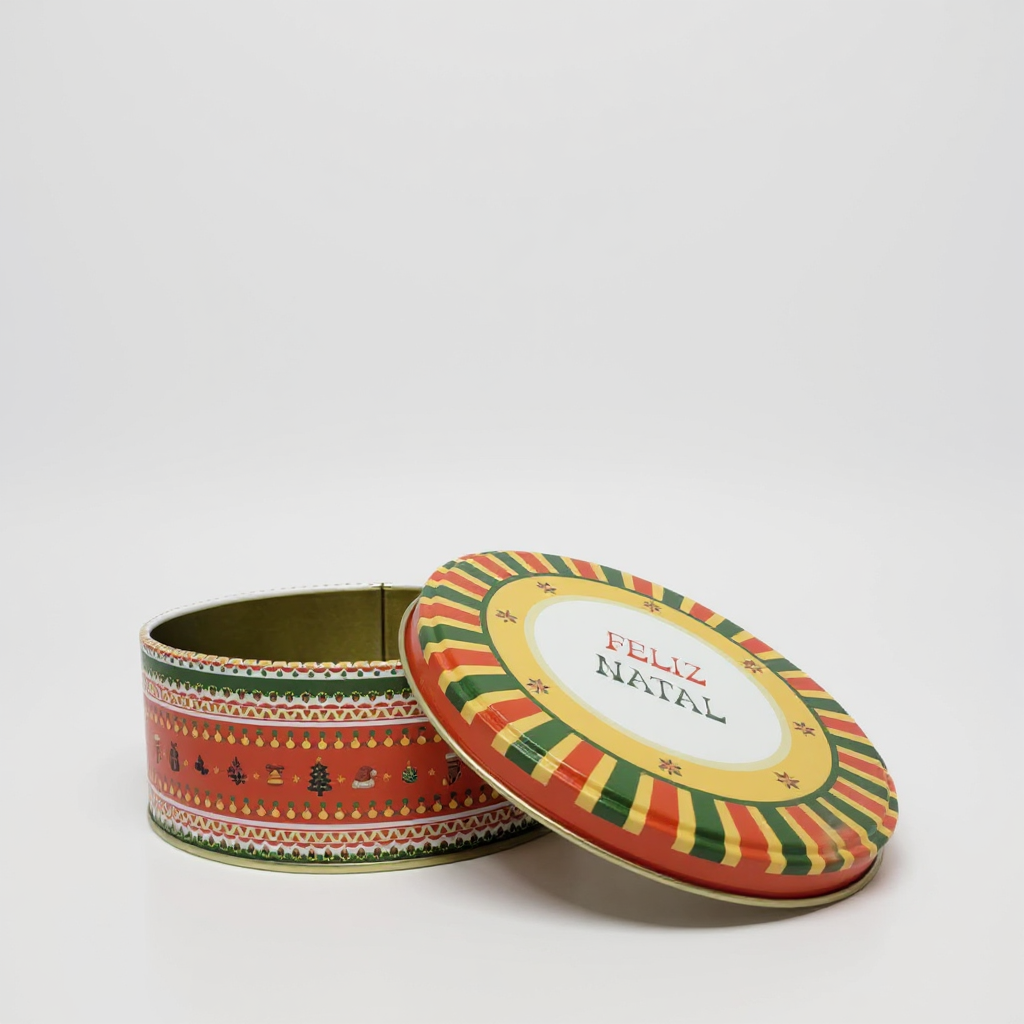 Lata Vermelho Natal - 16,5 x 6,6 cm