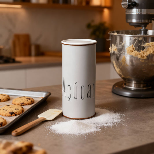 Lata Açúcar Branca Divertida - 9,9 x 24,0 cm