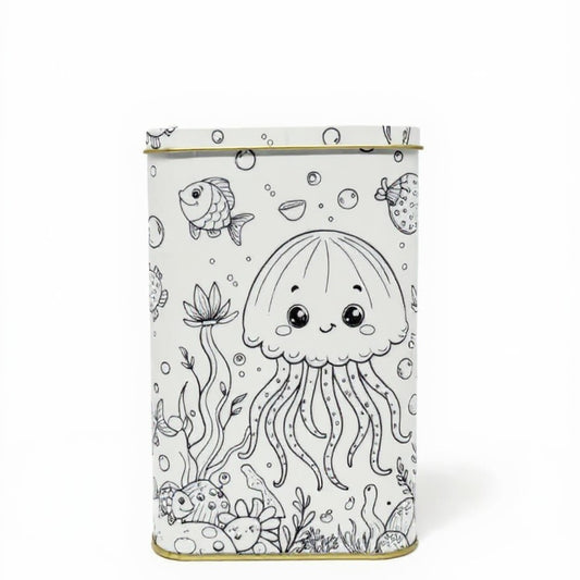 Lata Para Colorir Mar - 17,5 x 11,5 x 6,0 cm