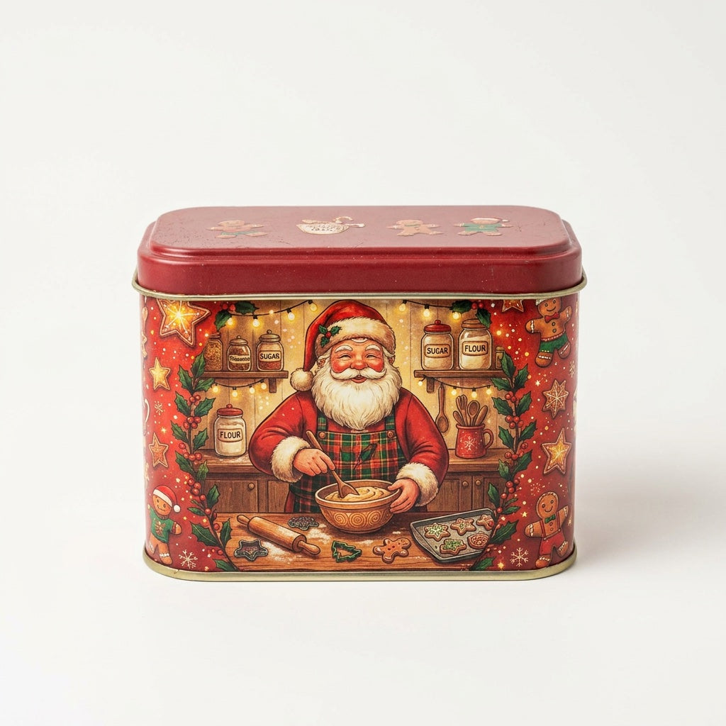 Lata Cookies Natal - 8,5 x 11,5 x 6,0 cm