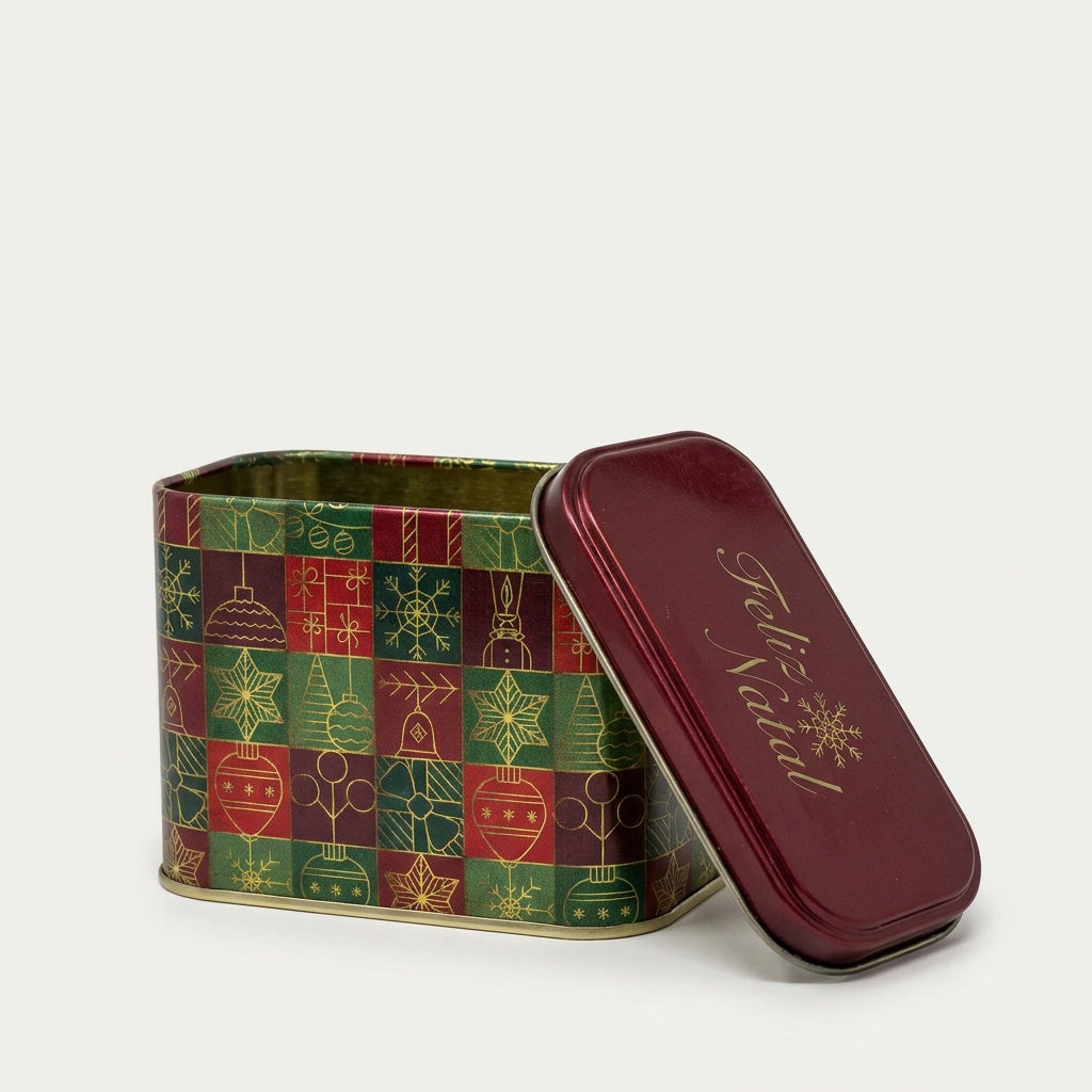 Lata Moisaco Natal - 8,5 x 11,5 x 6,0 cm