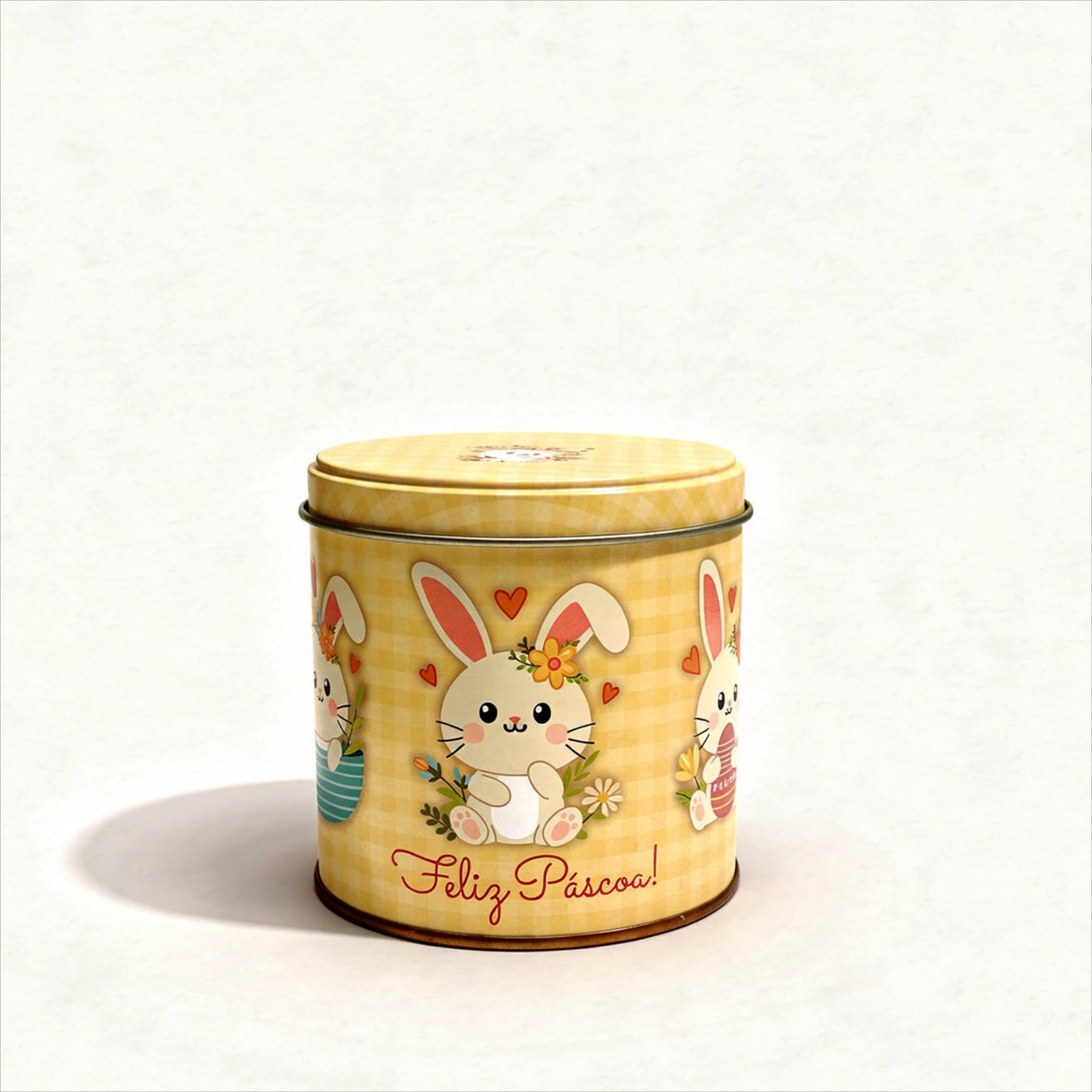 Lata Xadrez 9,9 x 10,0 cm - Páscoa