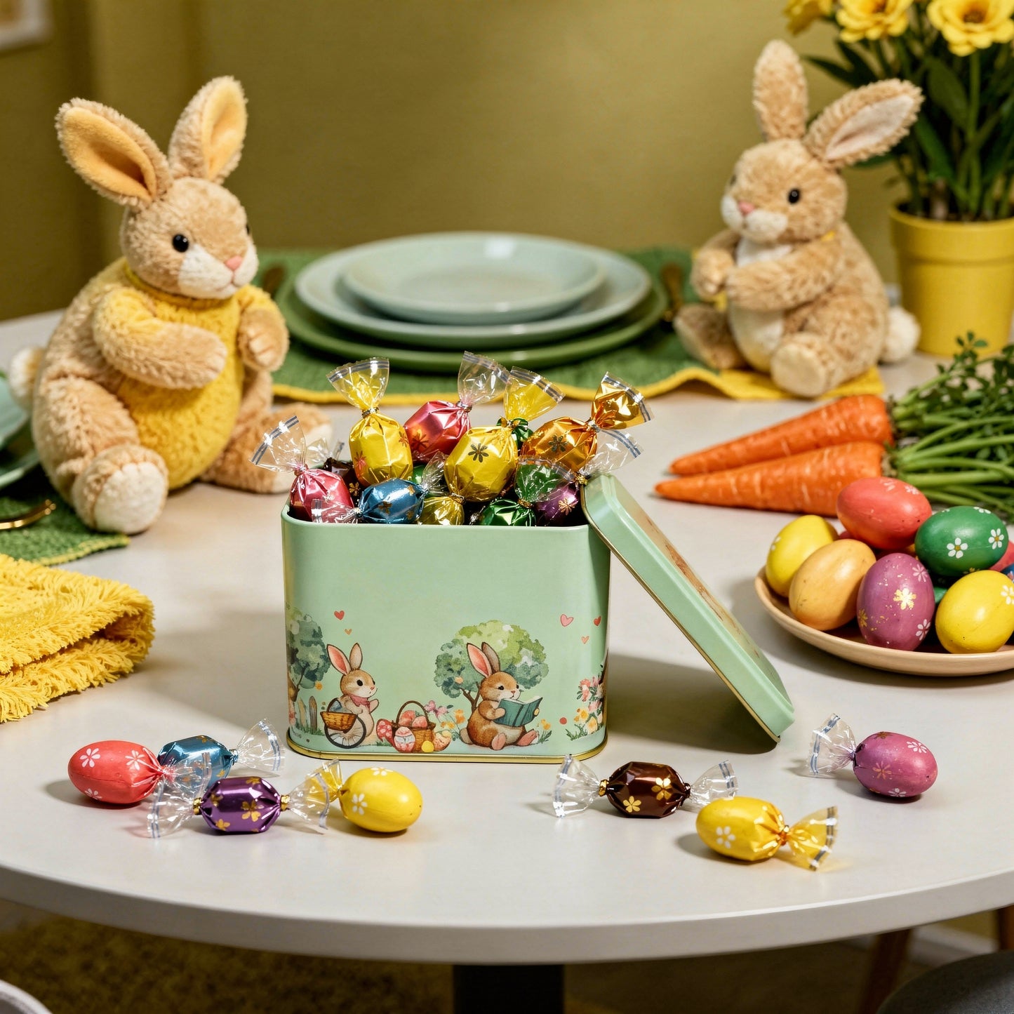 Lata Vintage Retangular 8,5x11,5x6,0 cm - Páscoa