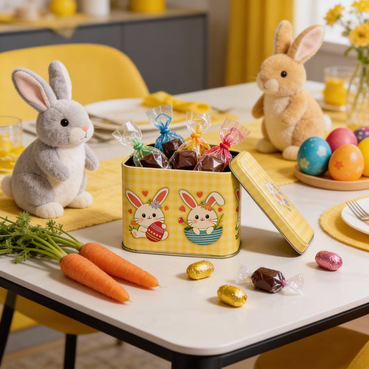 Lata Xadrez Retangular 8,5x11,5x6,0 cm - Páscoa