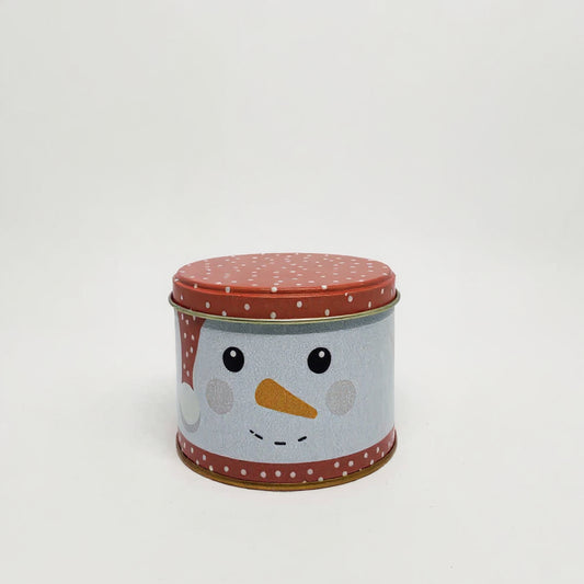 Lata Boneco de Neve Cabeça - 9,9 x 7,7 cm - Natal