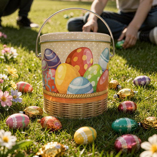 Balde Cesta de Ovos - 16,5 x 18,9 cm -Páscoa