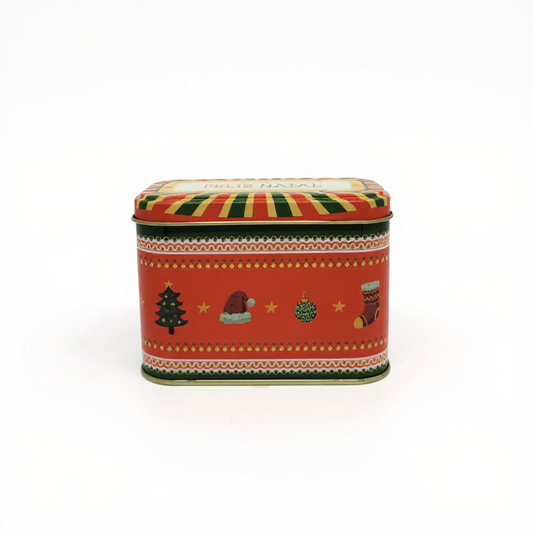 Lata Vermelho Natal - 8,5 x 11,5 x 6,0 cm