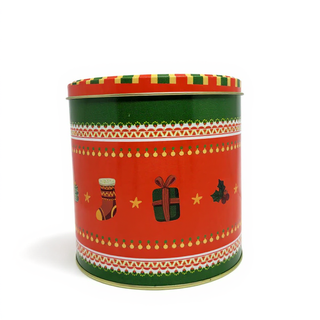 Lata Vermelho Natal - 16,5 x 16,9 cm