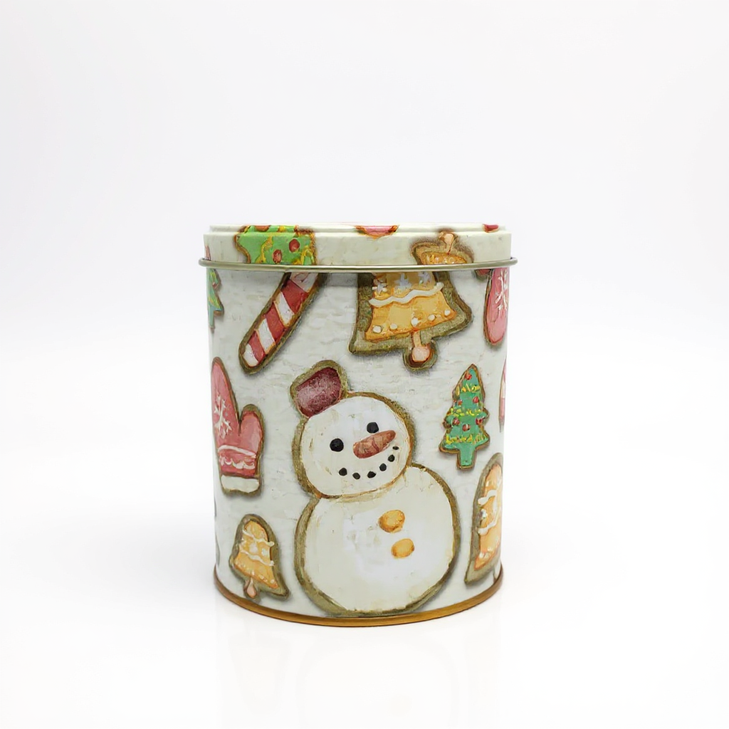 Lata Biscoitos de Natal - 9,9 x 12,2 cm